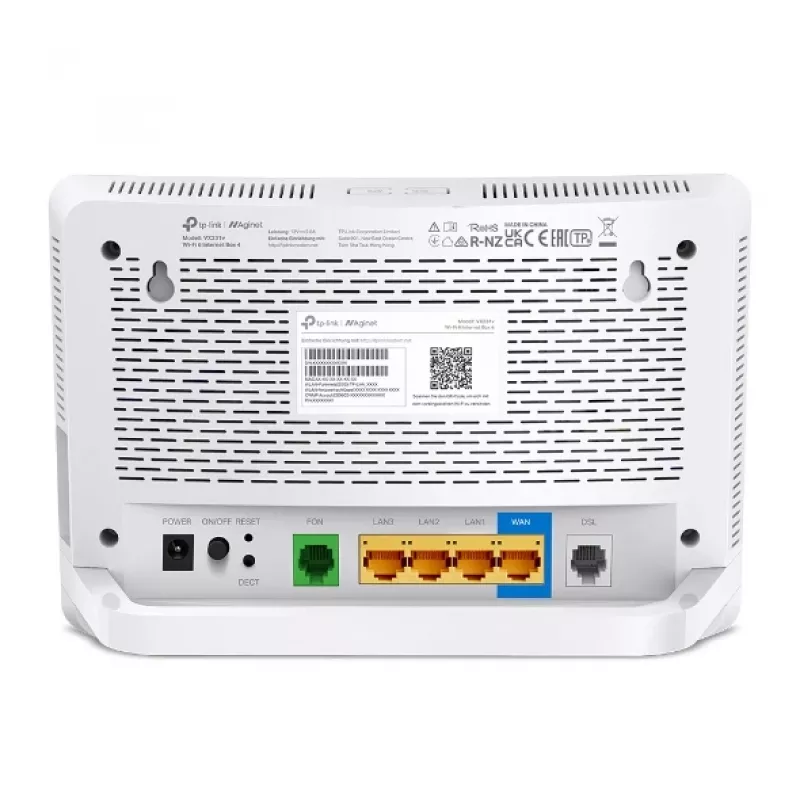 TP-Link Wi-Fi 6 Internet Box 4 bezvadu maršrutētājs Gigabit Ethernet divjoslu (2,4 GHz / 5 GHz) Balts