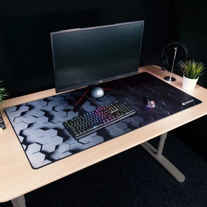 SHARKOON spēļu peles paliktnis - Sgp30 Big Hex - Melns