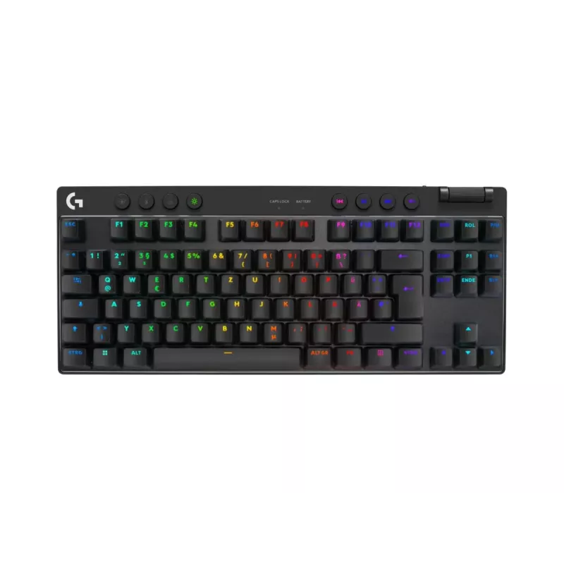 LOGITECH G Pro X TKL Lightspeed spēļu klaviatūra - Bluetooth - melna - vācu - Qwertz - taustes