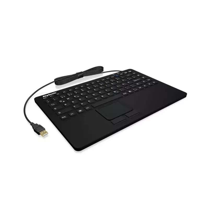 KeySonic KSK-3230IN (DE) tastatūra Universāla USB QWERTZ Vācu Melna
