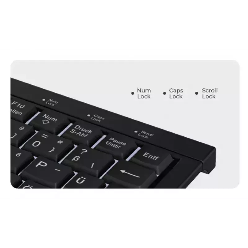 KeySonic KSK-3011ELC (DE) tastatūra mājām USB QWERTZ vācu Melna