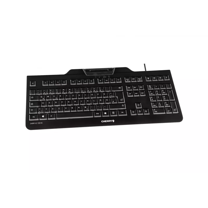 CHERRY KC 1000 SC klaviatūra birojam USB QWERTY US English melna