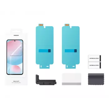 Samsung pretatspīduma ekrāna aizsargs S24 FE, izturīgs pret skrāpējumiem, caurspīdīgs, 2 gab. iepakojumā
