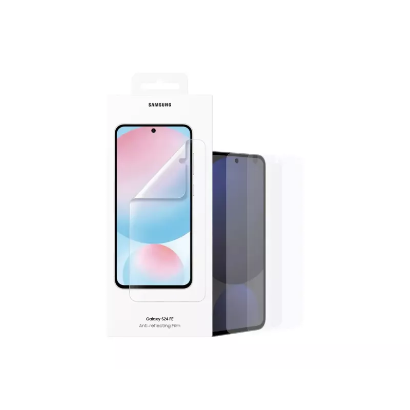 Samsung pretatspīduma ekrāna aizsargs S24 FE, izturīgs pret skrāpējumiem, caurspīdīgs, 2 gab. iepakojumā