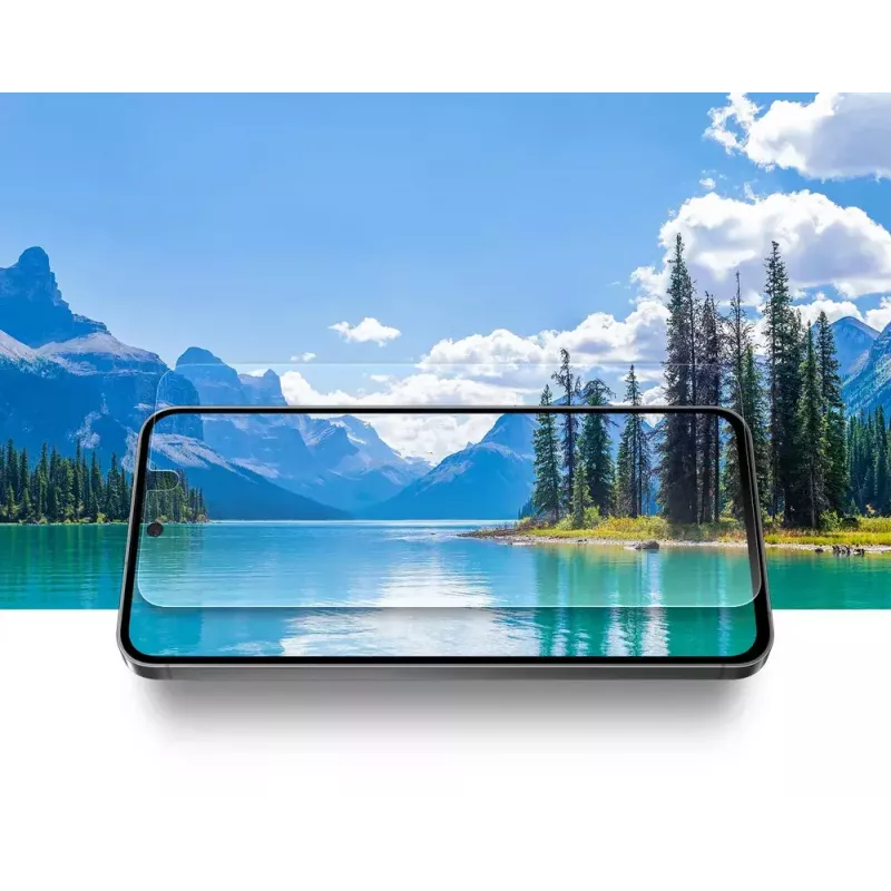 Samsung pretatspīduma ekrāna aizsargs S24 FE, izturīgs pret skrāpējumiem, caurspīdīgs, 2 gab. iepakojumā