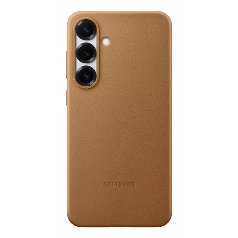 Mākslīgās ādas vāciņš Samsung Galaxy S25+ brūns 6.7 collas