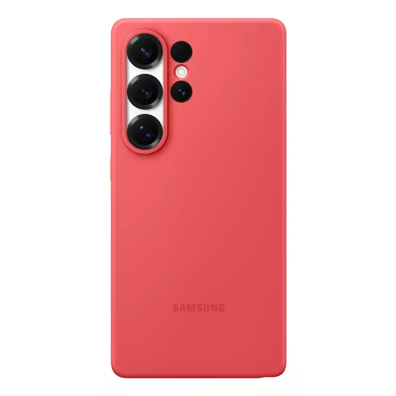 Cover Samsung Galaxy S25 Ultra Silikona maciņš sarkans vienkrāsains