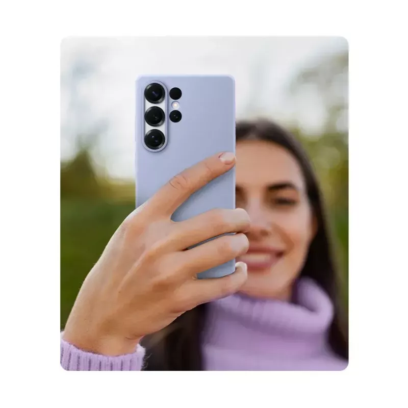 Cover Samsung Galaxy S25 Ultra Silikona maciņš sarkans vienkrāsains