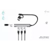 i-tec USB-C/USB-A metāla HUB 1x USB 3.0 + 3x USB 2.0