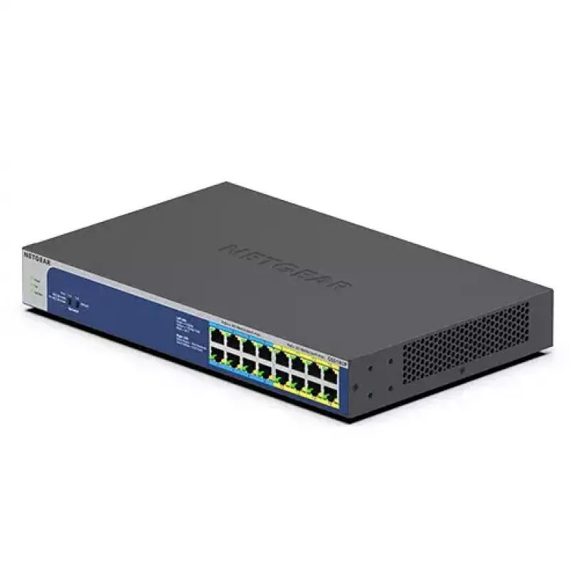 NETGEAR GS516UP nepārvaldīts Gigabit Ethernet (10/100/1000) Power over Ethernet (PoE) pelēks
