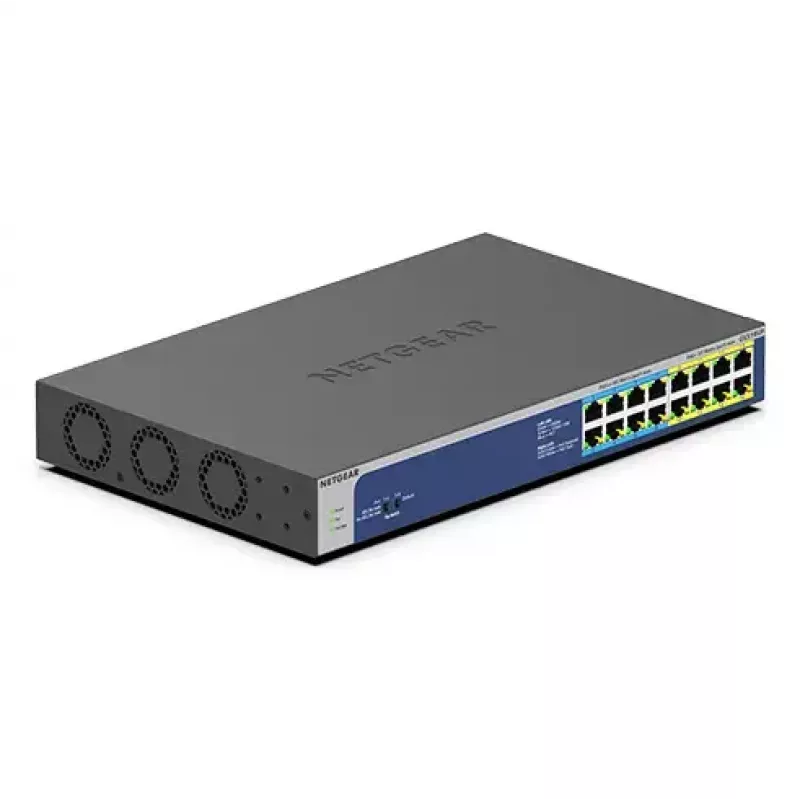 NETGEAR GS516UP nepārvaldīts Gigabit Ethernet (10/100/1000) Power over Ethernet (PoE) pelēks