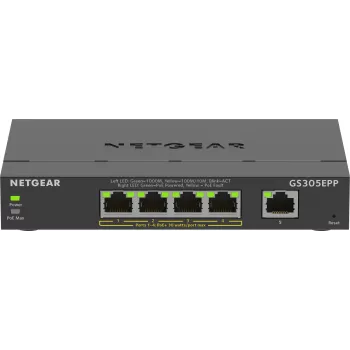 NETGEAR 5 portu gigabitu Ethernet pārvaldāms komutators (GS305EPP)