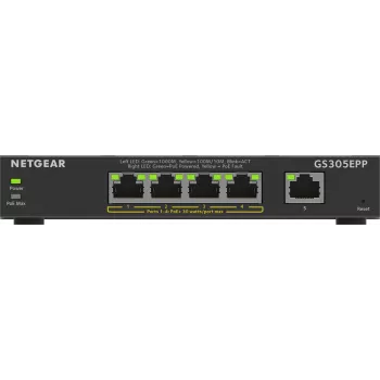 NETGEAR 5 portu gigabitu Ethernet pārvaldāms komutators (GS305EPP)