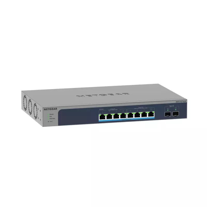 NETGEAR MS510TXUP tīkla slēdzis Pārvaldāms L2/L3/L4 10G Ethernet (100/1000/10000) Power over Ethernet (PoE) Pelēks, Zils