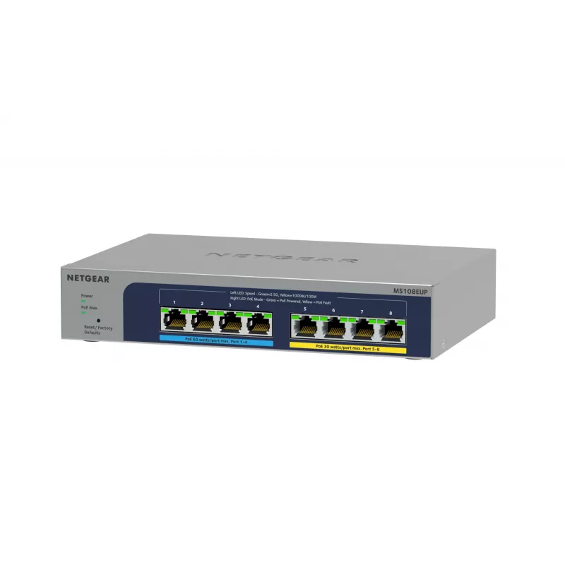 NETGEAR 8-portu Ultra60 PoE++ vairāku gigabitu (2,5G) Ethernet Plus slēdzis