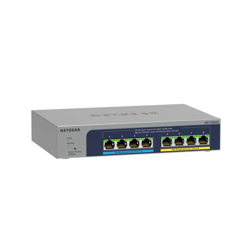NETGEAR 8-portu Ultra60 PoE++ vairāku gigabitu (2,5G) Ethernet Plus slēdzis
