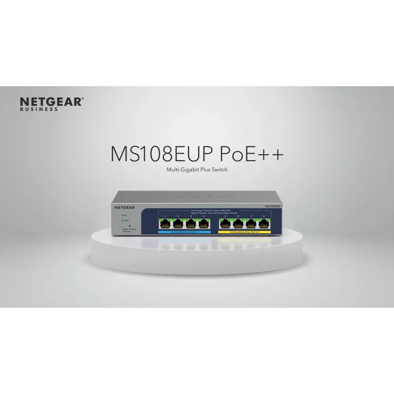NETGEAR 8-portu Ultra60 PoE++ vairāku gigabitu (2,5G) Ethernet Plus slēdzis