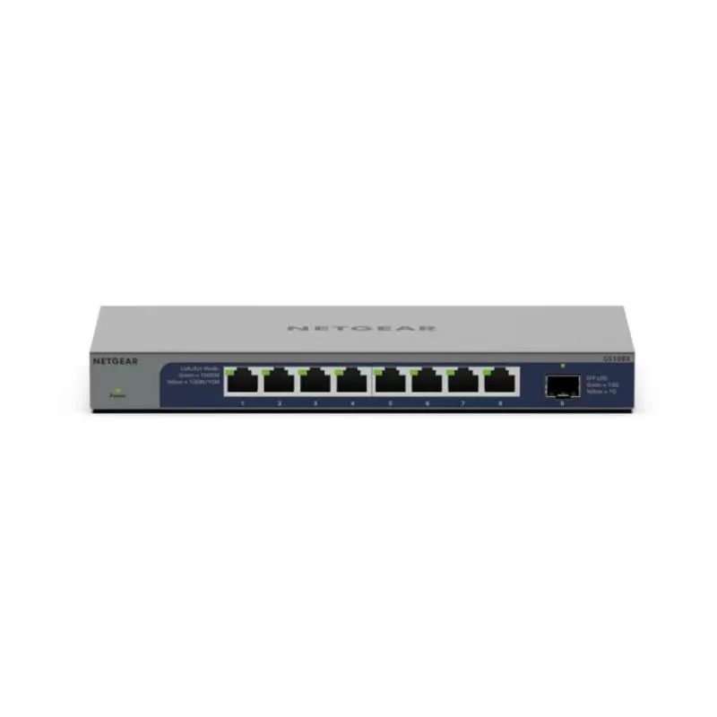 NETGEAR GS108X Nepārvaldāms L2 Gigabitu Ethernet (10/100/1000) Pelēks