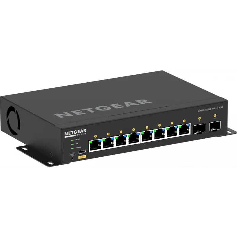 Pārvaldāms slēdzis NETGEAR GSM4210PX 8x1G PoE+ 220W 2xSFP+