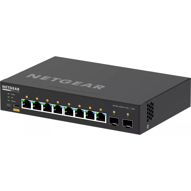 Pārvaldāms slēdzis NETGEAR GSM4210PX 8x1G PoE+ 220W 2xSFP+