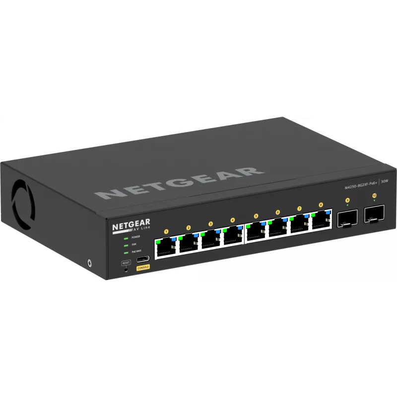 Pārvaldāms slēdzis NETGEAR GSM4210PX 8x1G PoE+ 220W 2xSFP+