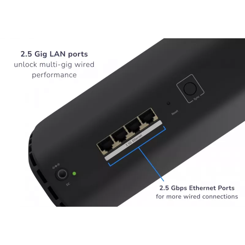 NETGEAR RBE870B Trīsjoslu (2,4 GHz / 5 GHz / 6 GHz) Wi-Fi 7 (802.11be) Melns 4 Iekšējās