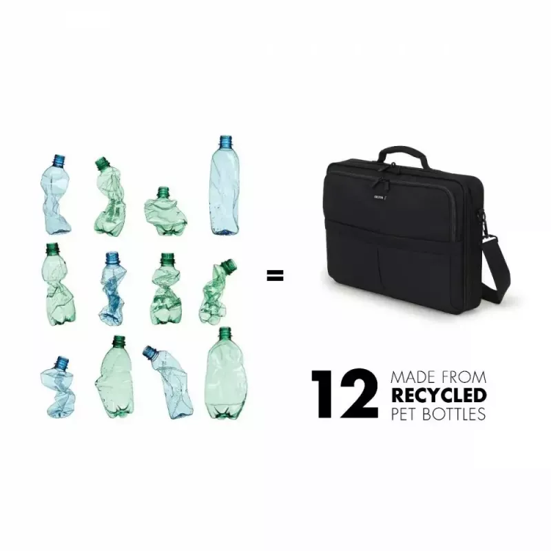 DICOTA Multi Scale - 12-14,1 inch klēpjdatora soma - Melna / 600d pārstrādāts PET