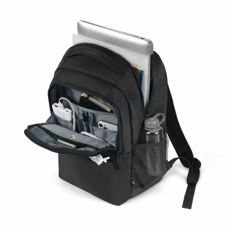 DICOTA Eco Core - 15-17.3in klēpjdatora mugursoma - melna / 300d 100% pārstrādāta PET poliestera