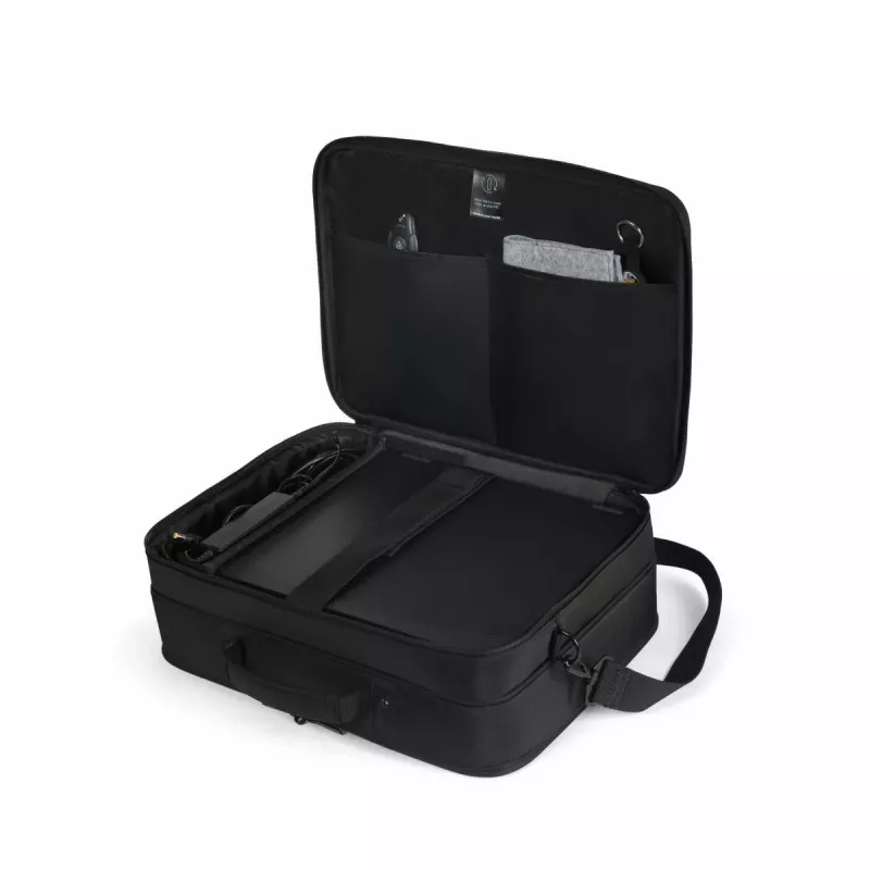 DICOTA Eco Multi Core - 14-16in Piezīmjdatora soma - Melna / 300d 100% pārstrādāts PET poliesteris