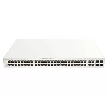D-Link 52 portu Gigabit PoE+ Nuclias viedais pārvaldāmais slēdzis ar 4x 1G Combo portiem, 370W