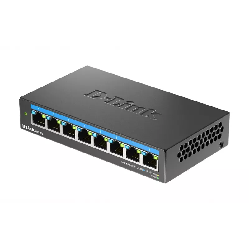 Nepārvaldāms slēdzis D-Link DMS-108/E 8 portu 2,5G Ethernet 40 Gbit/s