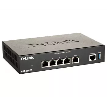 Galda maršrutētājs D-Link DSR-250V2 bezvadu Gigabit Ethernet melns