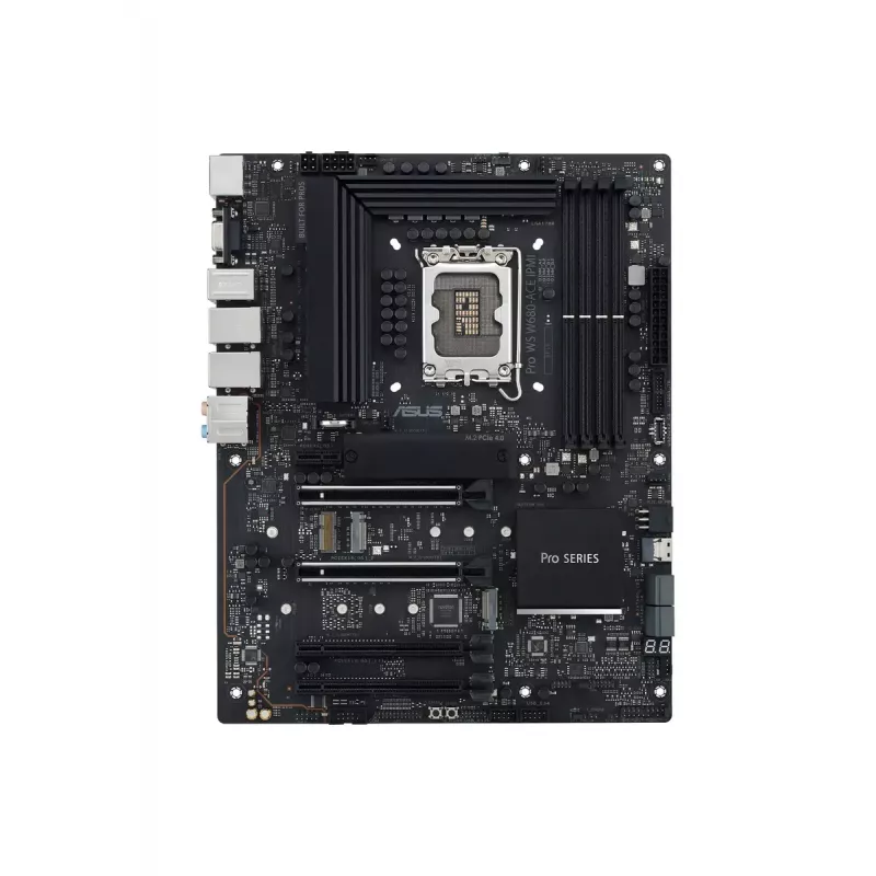 Mātesplate ASUS PRO WS W680-ACE — Intel W680 ATX, LGA 1700, DDR5, 4 DIMM (128 GB), 3x M.2, 2x 2.5Gb LAN, 7.1 audio