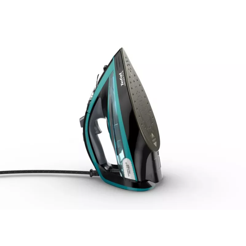 Tefal Ultimate Pure FV9844 sausā un tvaika gludeklis ar Durilium Autoclean zoli, 3200 W, melns, zils