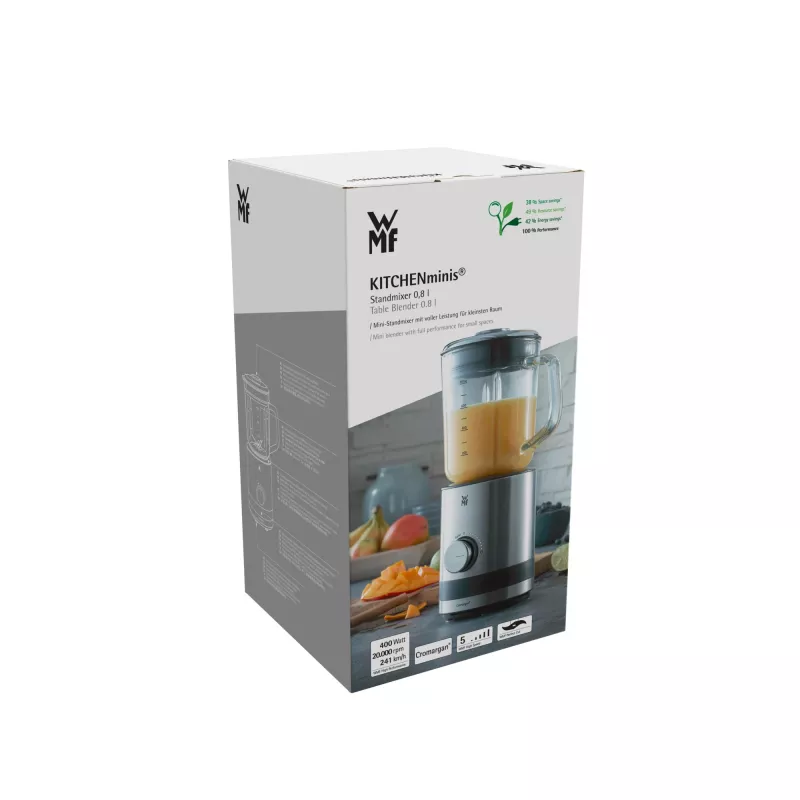 WMF KITCHENminis 0416490011 0.8 L galda blenderis 400 W melns, nerūsējošais tērauds, caurspīdīgs