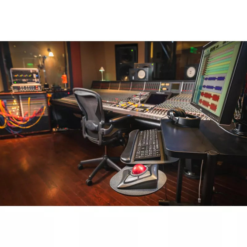 Kensington Expert pele bezvadu trackball, piemērota abām rokām, optiskais, RF bezvadu + Bluetooth, 400 DPI, melna