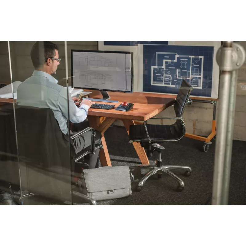 Kensington Expert pele bezvadu trackball, piemērota abām rokām, optiskais, RF bezvadu + Bluetooth, 400 DPI, melna