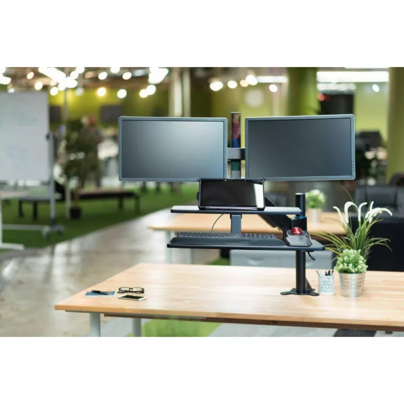 Kensington Expert pele bezvadu trackball, piemērota abām rokām, optiskais, RF bezvadu + Bluetooth, 400 DPI, melna