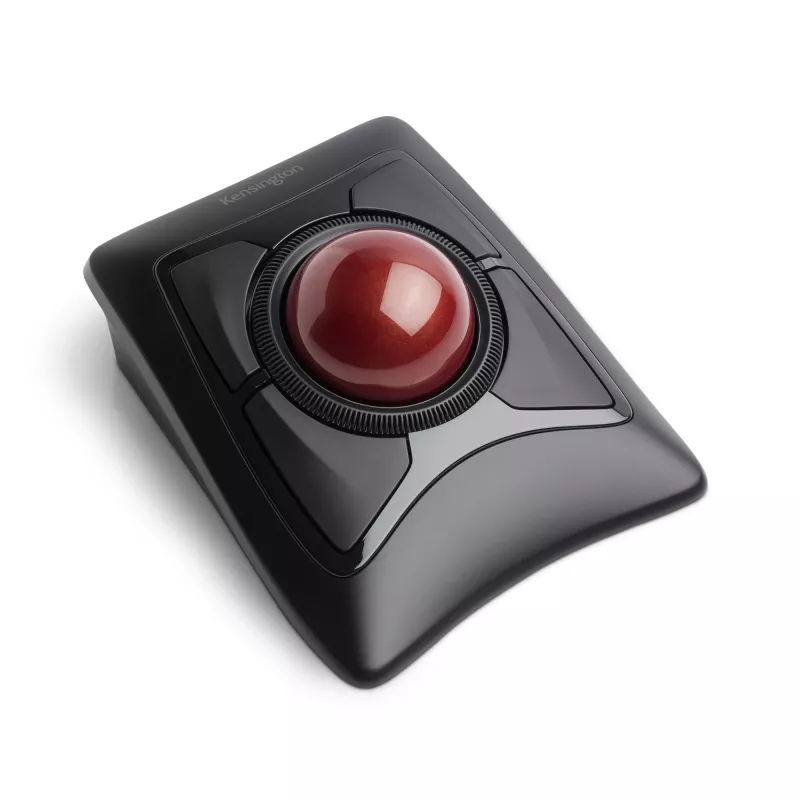 Kensington Expert pele bezvadu trackball, piemērota abām rokām, optiskais, RF bezvadu + Bluetooth, 400 DPI, melna