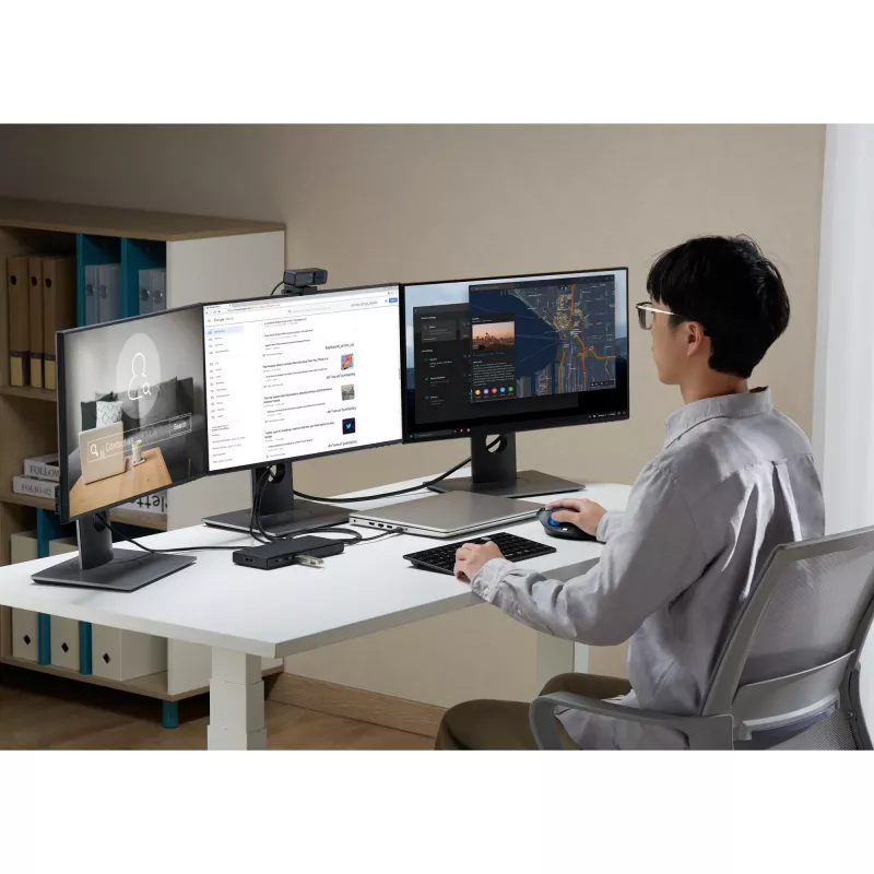 Kensington SD4842P EQ USB-C 10Gbps Triple Video Driverless Docking Station ar 100W barošanu