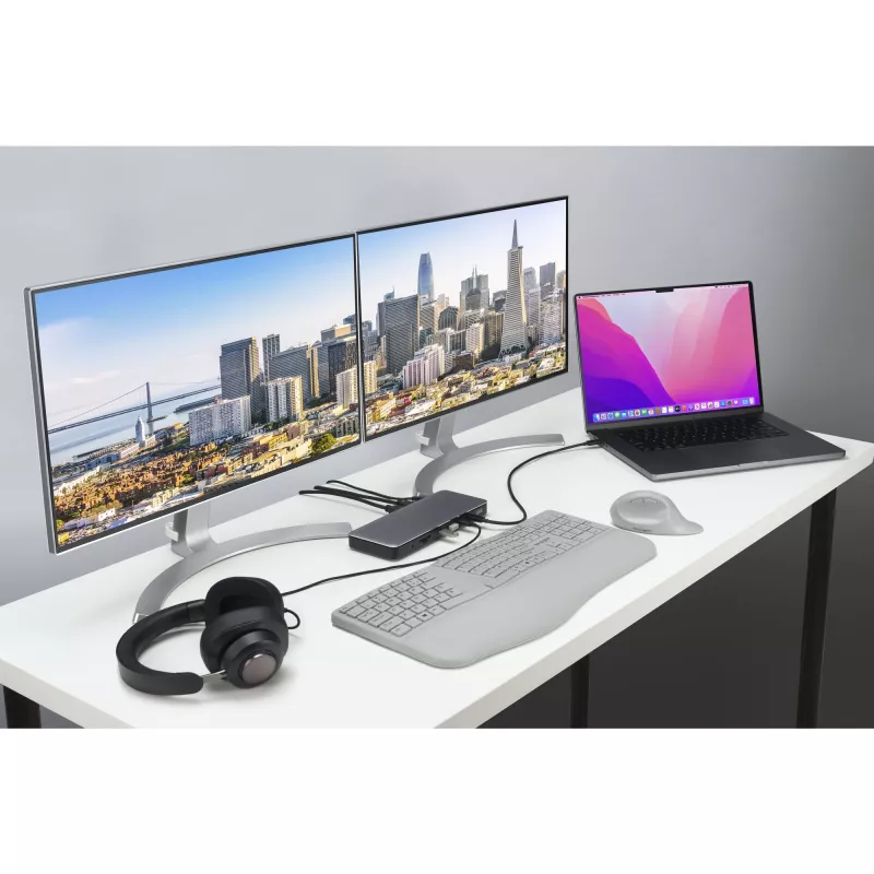 Kensington SD5760T Thunderbolt 4 Dual 4K dokstacija ar 96 W jaudas piegādi