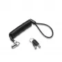 Kensington NanoSaver Portable Keyed Laptop Lock, 2.3 m, Kensington, Key, Carbon steel, Melns, Silver