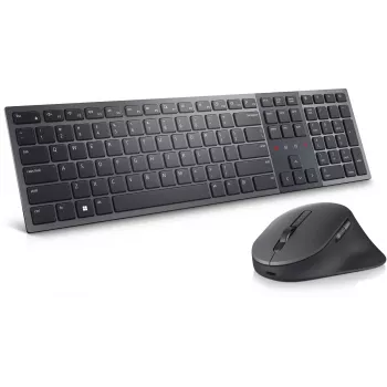 DELL KM900 Klaviatūra ar peli iekļauta Biroja RF Bezvadu + Bluetooth QWERTZ Vācu Grafīts