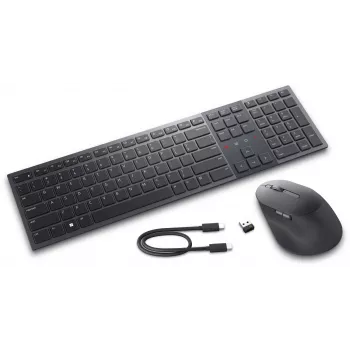 DELL KM900 Klaviatūra ar peli iekļauta Biroja RF Bezvadu + Bluetooth QWERTZ Vācu Grafīts