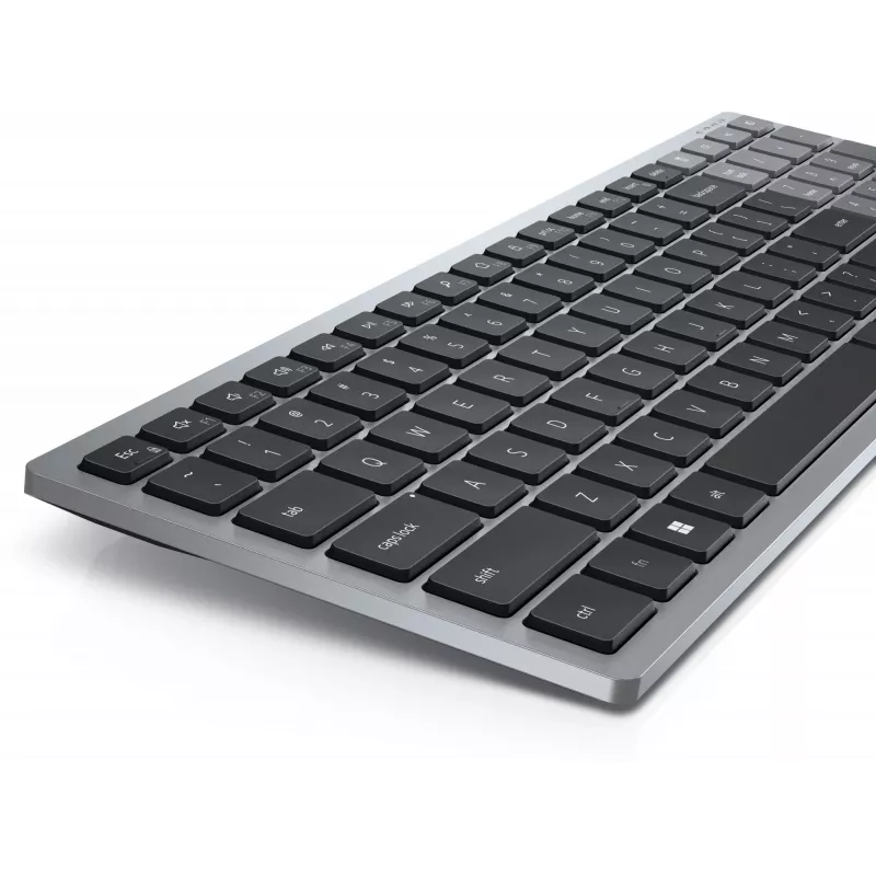 DELL KB740 tastatūra birojam RF bezvadu Bluetooth QWERTZ vācu pelēka melna