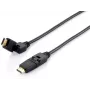 Equip Swivel HDMI 2.0 kabelis, 2 m, grozāma spraudņa