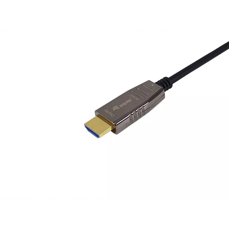 Equip HDMI 2.1 aktīvais optiskais kabelis, 20m, 8K/60Hz, 20 m, HDMI Type A (Standard), HDMI Type A (Standard), 3D, Audio Return Channel (ARC), Melns