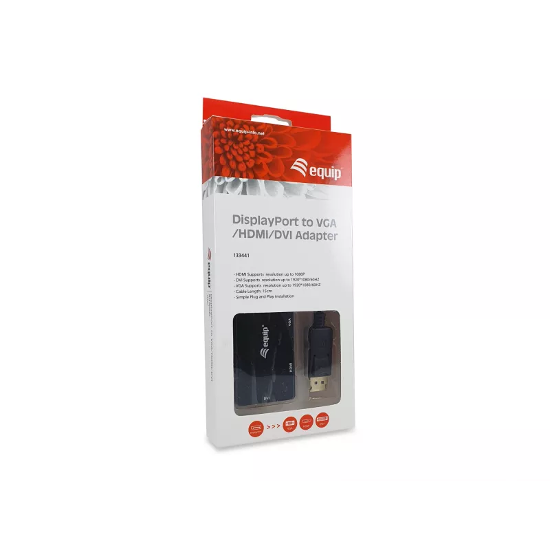 Adapter DisplayPort to VGA HDMI DVI Equip 133441