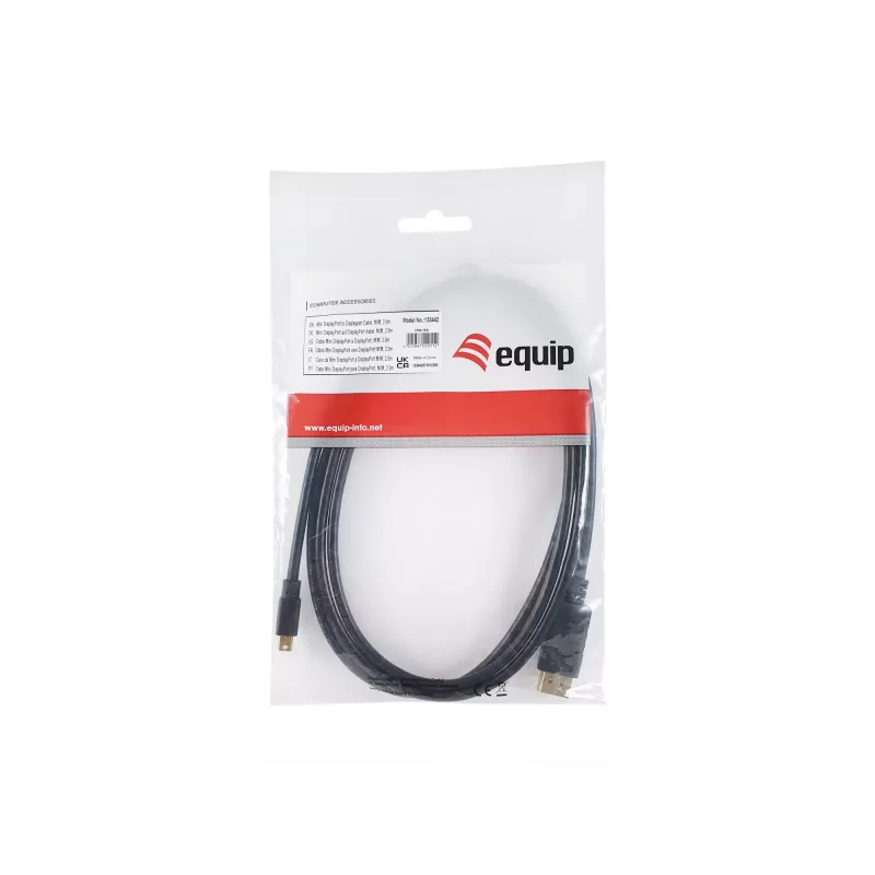 Equip Mini DisplayPort uz DisplayPort kabelis, M/M, 2,0 m