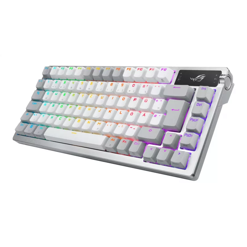 ASUS ROG Azoth White tastatūra Gaming USB + RF bezvadu + Bluetooth QWERTZ Vācu
